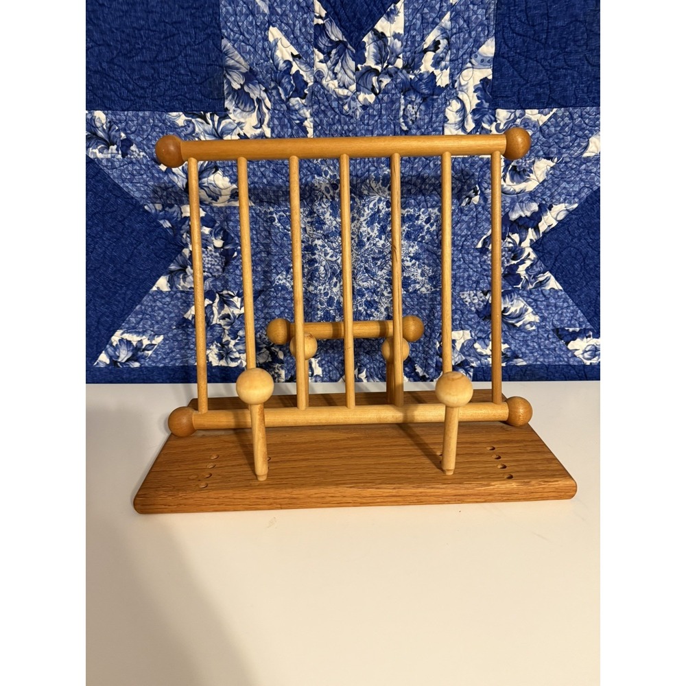 Vintage Levenger Oak Wood Magazine Book Rack Holder 14.5 inch Art Piece USA